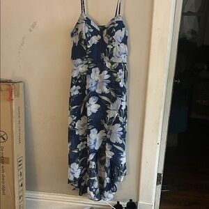 Lily Rose Navy Blue Floral Maxi Dress